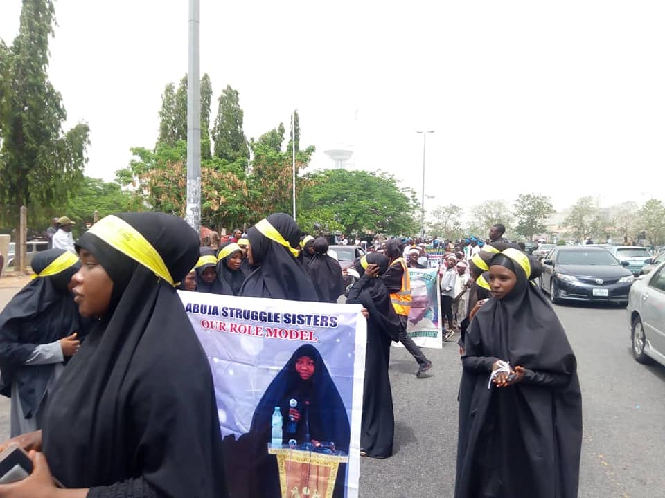  free zakzaky protest in Abuja on wed 17th april 2019 